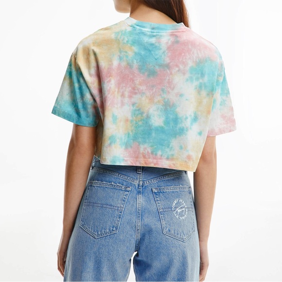 Tommy Jeans co-ord cotton oversized cropped collegiate logo t-shirt - Picture 9 of 10